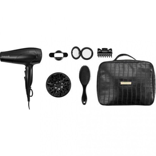 Фен Remington Style Edition, 2200Вт, 3 режими, іоніз-я,хол. обдув, дифузор, гребінець, зажими, дзеркало, кейс, чорний