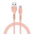 Кабель синхронізації AccLab AL-CBCOLOR-M1PH USB to Micro USB 2,4A 1,2м Peach