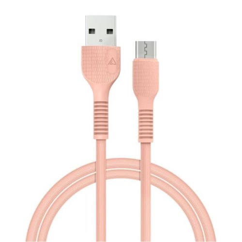 Кабель синхронізації AccLab AL-CBCOLOR-M1PH USB to Micro USB 2,4A 1,2м Peach