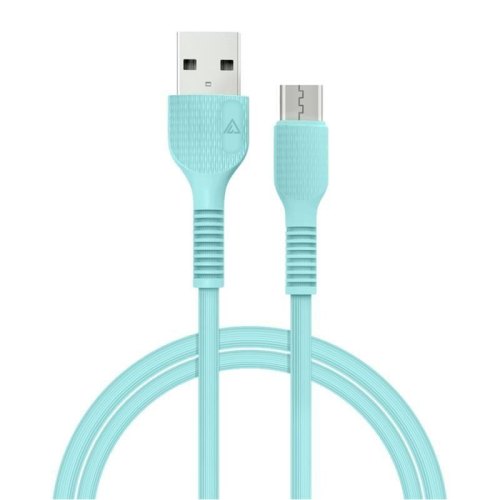 Кабель синхронізації AccLab AL-CBCOLOR-M1MT USB to Micro USB 2,4A 1,2м Mint