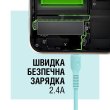 Кабель синхронізації AccLab AL-CBCOLOR-M1MT USB to Micro USB 2,4A 1,2м Mint