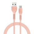 Кабель синхронізації AccLab AL-CBCOLOR-T1PH USB to Type-C 2,4A 1,2м Peach