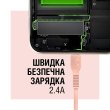 Кабель синхронізації AccLab AL-CBCOLOR-T1PH USB to Type-C 2,4A 1,2м Peach