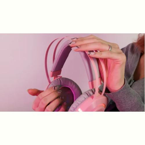 Гарнітура ігрова дротова, A4Tech Bloody G521 Pink