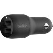 Автомобільний Зарядний Пристрій Belkin Car Charger 24W Dual USB-A Black