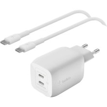 Мережевий Зарядний Пристрій Belkin Home Charger 65W GAN PD PPS Dual USB-С - USB-С 2m
