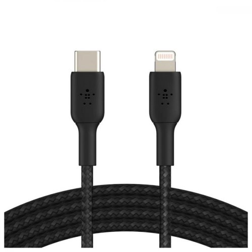 Кабель Belkin USB-С - Lightning, BRAIDED, 2m, black