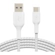 Кабель Belkin USB-A - USB-С, BRAIDED, 2m, white