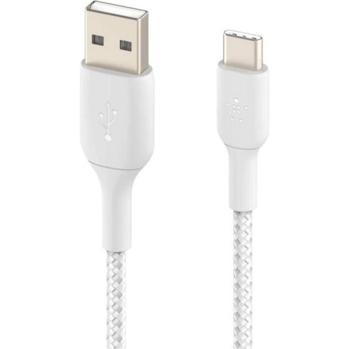 Кабель Belkin USB-A - USB-С, BRAIDED, 1m, white