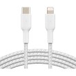 Кабель Belkin USB-С - Lightning, BRAIDED, 1m, white