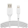 Кабель Belkin USB-A - Lightning, BRAIDED, 2m, white