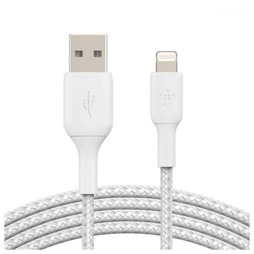 Кабель Belkin USB-A - Lightning, BRAIDED, 2m, white