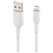 Кабель Belkin USB-A - Lightning, BRAIDED, 2m, white