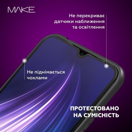 Захисне скло MAKE для Samsung A34 (A346) Black