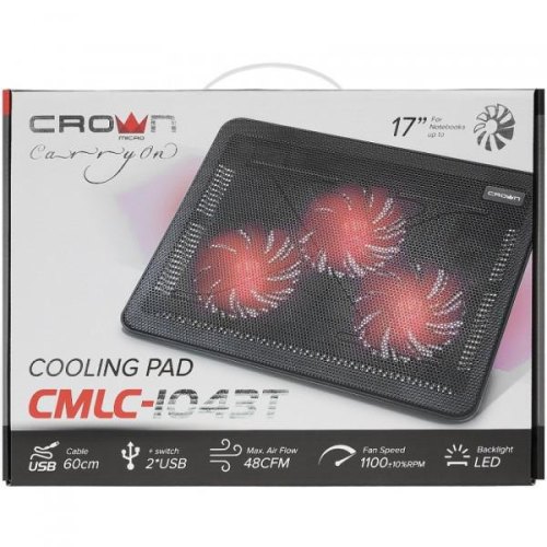 Підставка для ноутбука, 17'' Crown CMLC-1043T Red