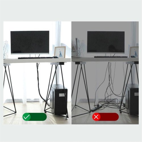 Органайзер проводів BASEUS COLOURFUL CIRCLE VELCRO STRAP 1M, Чорний (ACMGT-E01)