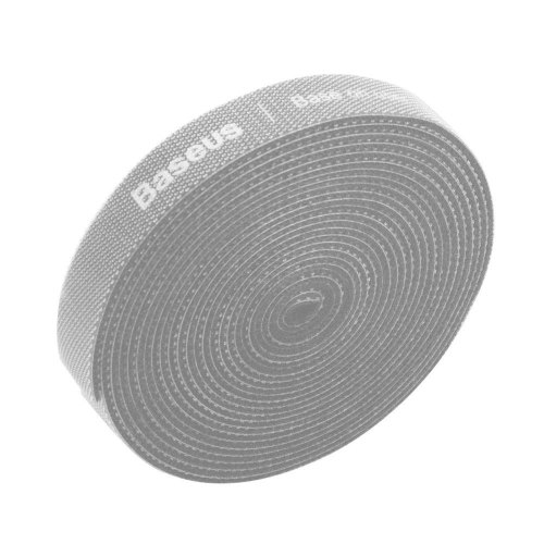 Органайзер проводів BASEUS COLOURFUL CIRCLE VELCRO STRAP 3M, Сірий (ACMGT-F0G)