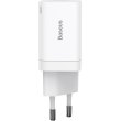 МЗП Baseus Super Si Pro Quick Charger Type-C+USB 30W, White