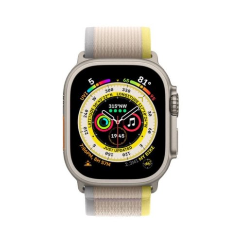 Смарт годинник Apple Watch Ultra GPS + Cellular 49mm Titanium Case with Yellow/Beige Trail Loop M/L MQFE3 **