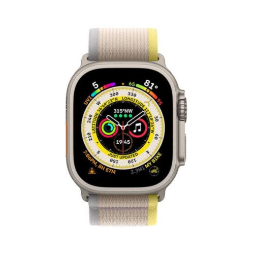 Смарт годинник Apple Watch Ultra GPS + Cellular, 49mm Titanium Case with Yellow/Beige Trail Loop - S/M