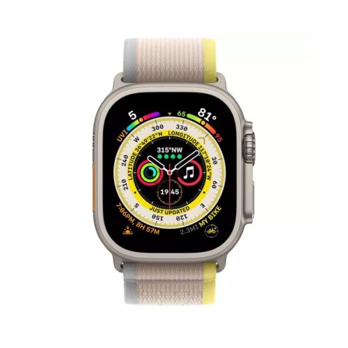 Смарт годинник Apple Watch Ultra GPS + Cellular, 49mm Titanium Case with Yellow/Beige Trail Loop - M/L