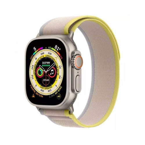 Смарт годинник Apple Watch Ultra GPS + Cellular, 49mm Titanium Case with Yellow/Beige Trail Loop - M/L