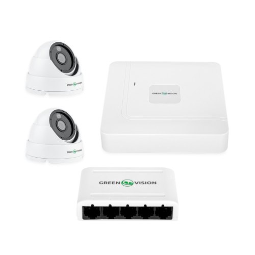 Комплект відеоспостереження GreenVision GV-IP-K-W67/02 4MP