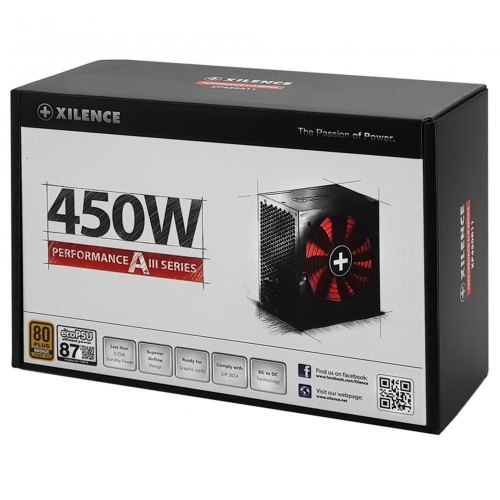 Блок живлення, 450W Xilence XP450R11 Performance A+ III, 120mm, 80+ BRONZE, Retail Box