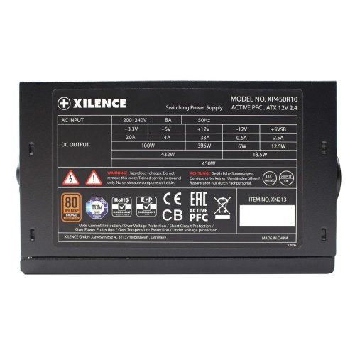 Блок живлення, 450W Xilence XP450R10 Gaming series, 120mm, 80+ BRONZE, Retail Box