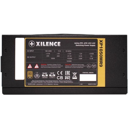 Блок живлення, 1050W Xilence XP1050MR9 Performance X 80+ Gold, 140mm, Modular, Retail Box