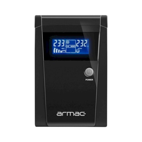 Джерело безперебійного живлення, Armac OFFICE O/1000E/LCD, Line Interactive 1000VA/650W, 3хFrench, USB-B LCD Metal Case