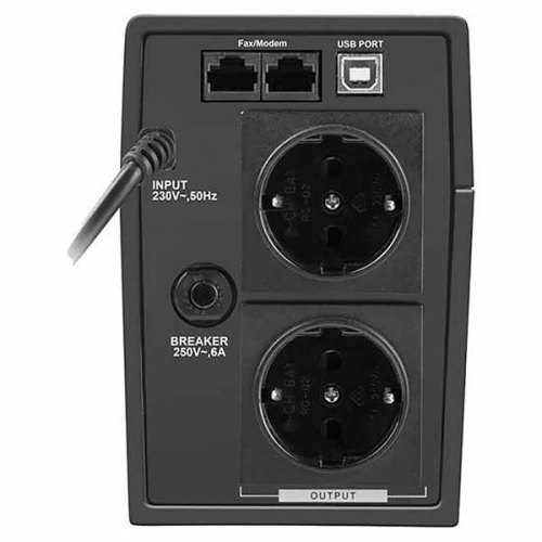 Джерело безперебійного живлення, Armac HOME H/850F/LED, Line Interactive 850VA/480W, 2хSCHUKO, USB-B LED