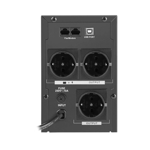 Джерело безперебійного живлення, Armac OFFICE O/1000F/LCD, Line Interactive 1000VA/650W, 3хSchuko, USB-B LCD Metal Case