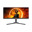 Монітор 34 AOC U34G3XM/EU, WQHD, VA, 144Гц, 1 мс, 2хHDMI, DP, HAS, колонки, чорний