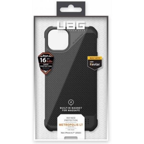 Чохол UAG для Apple iPhone 14 Plus Metropolis LT Magsafe, Kevlar Black