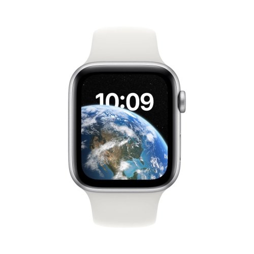 Смарт годиннки Apple Watch SE 2 GPS 44mm Silver Aluminium Case with White Sport Band (MNK23)