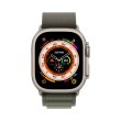 Смарт годиннки Apple Watch Ultra GPS + Cellular, 49mm Titanium Case with Green Alpine Loop - Medium (MQFN3)