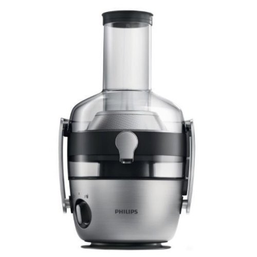 Соковитискач Philips Avance Collection відцентрована 1200Вт, чаша-1л, жмих-2.1л, жолоб на ціле яблуко, пластик/метал, сріблястий