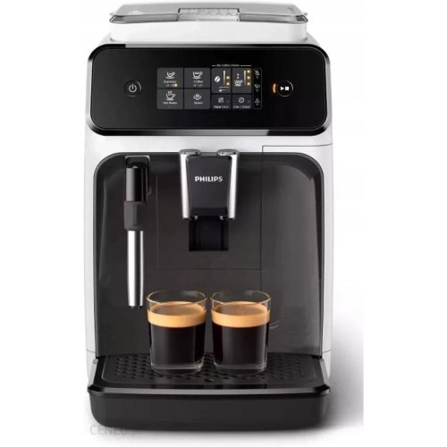 Кавомашина Philips Series 1200 1.8л, зерно + мелена, ручний капучинатор, авторецептів - 2, біло - чорний