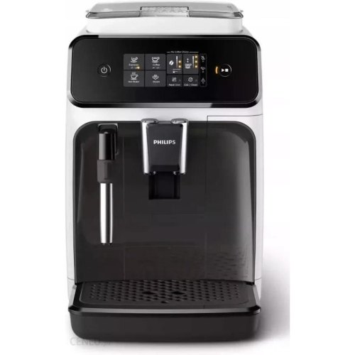 Кавомашина Philips Series 1200 1.8л, зерно + мелена, ручний капучинатор, авторецептів - 2, біло - чорний
