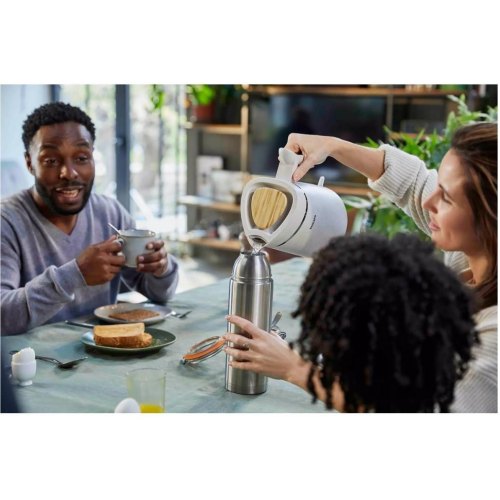 Електрочайник Philips Eco Conscious Edition, 1.7л, екопластик, LED підсвітка, звуковий сигнал, білий матовий