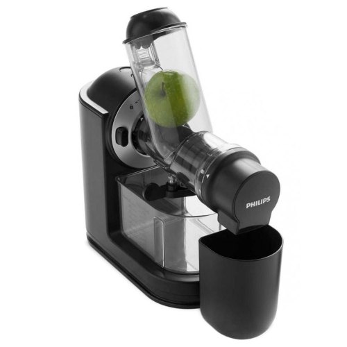 Соковитискач Philips Viva Collection шнекова 150Вт, чаша-1л, жмих-0.75л, пластик, чорний