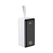 Зовнішній акумулятор REMAX Chinen Series 22.5W PD+QC Multi-compatible Fast Charging Power Bank with LED Light 80000mAh RPP-291 White