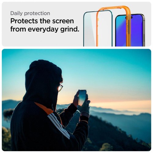 Захисне скло Spigen для Apple Iphone 14 Pro Max Glas tR Align Master FC (2 Pack), Black