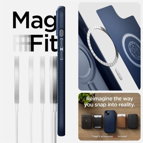 Чохол Spigen для Apple Iphone 14 Mag Armor MagFit, Navy Blue