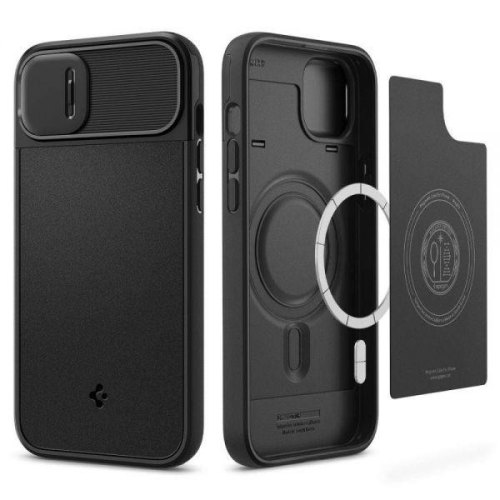 Чохол Spigen для iPhone 14 Optik Armor MagFit Black