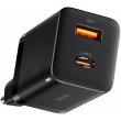 МЗП Baseus Super Si Pro Quick Charger Type-C+USB 30W, Black