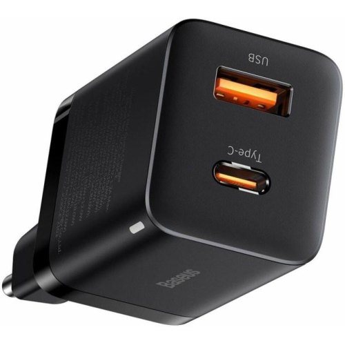 МЗП Baseus Super Si Pro Quick Charger Type-C+USB 30W, Black