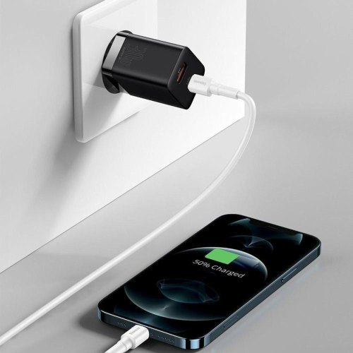 МЗП Baseus Super Si Pro Quick Charger Type-C+USB 30W, Black