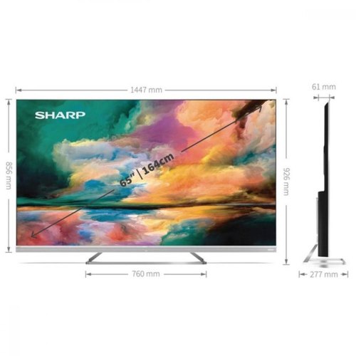 Телевізор Sharp (4T-C65EQ4EM2AG) Quantum Dot/ 4K ULTRA HD, Android|  Dolby Vision/ Dolby Atmos| Dolby Digital+| Bluetooth